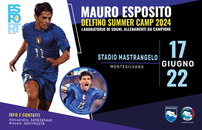MAURO ESPOSITO DELFINO SUMMER CAMP DAL 17 AL 22 GIUGNO